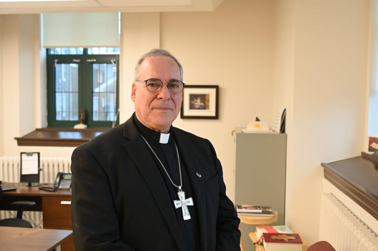 Archbishop Guy Desrochers says the Archdiocese of Moncton has recently paid about $5.4 million to 78 people who alleged sexual abuse by priests. (Pascal Raiche-Nogue/Radio-Canada - image credit)