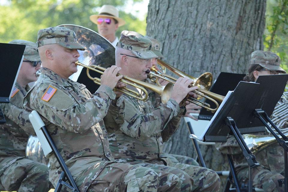 The 122nd Army Band entertained the crowd throughout the ceremony.