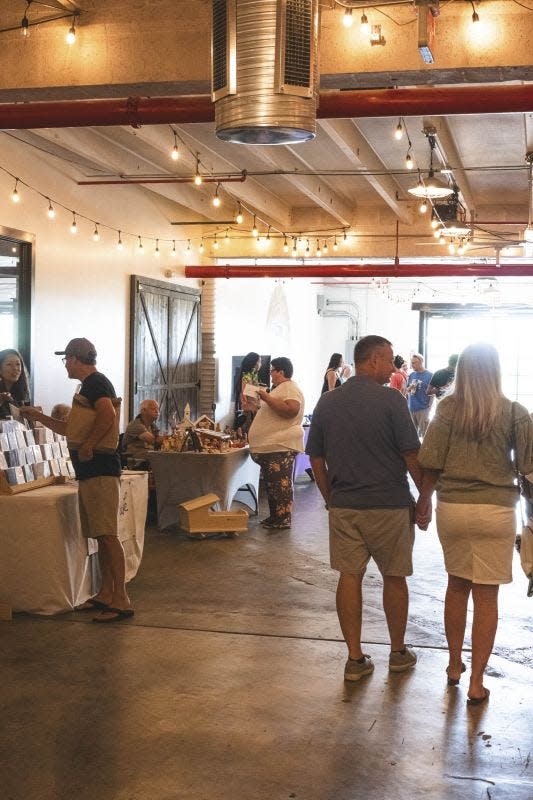 Local shoppers checking out the selection during Second Saturday.