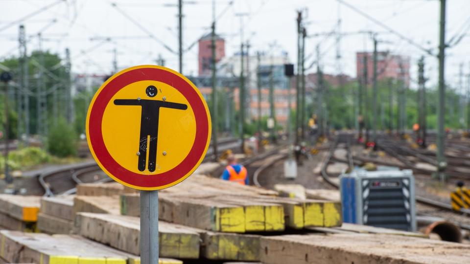 Baumaßnahmen am Hauptbahnhof in Hannover.