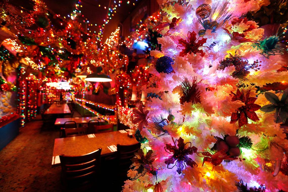 Campo Verde restaurant in Arlington has been impressing customers for nearly 30 years with their elaborate holiday decorations that cover almost every available surface. Owner James Williams says the decorating process takes around two months, starting in the beginning of October.