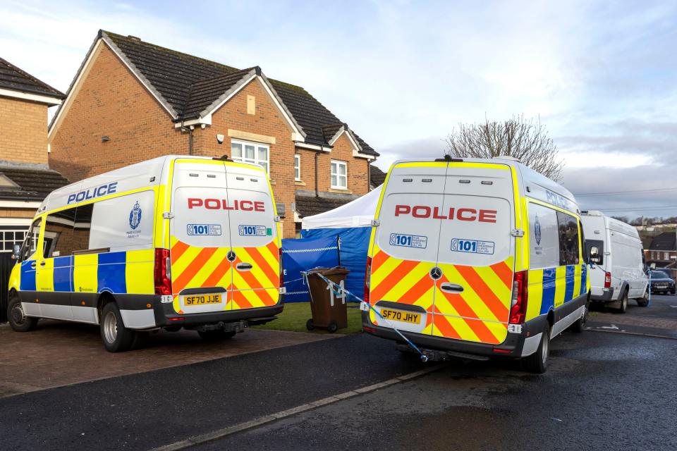 Police Scotland sits outside the home of former SNP chief executive Peter Murrell (Robert Perry/PA Wire)