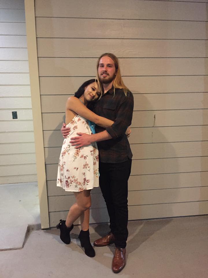 The happy couple at their baby shower (Credit: Taryn Keith) 