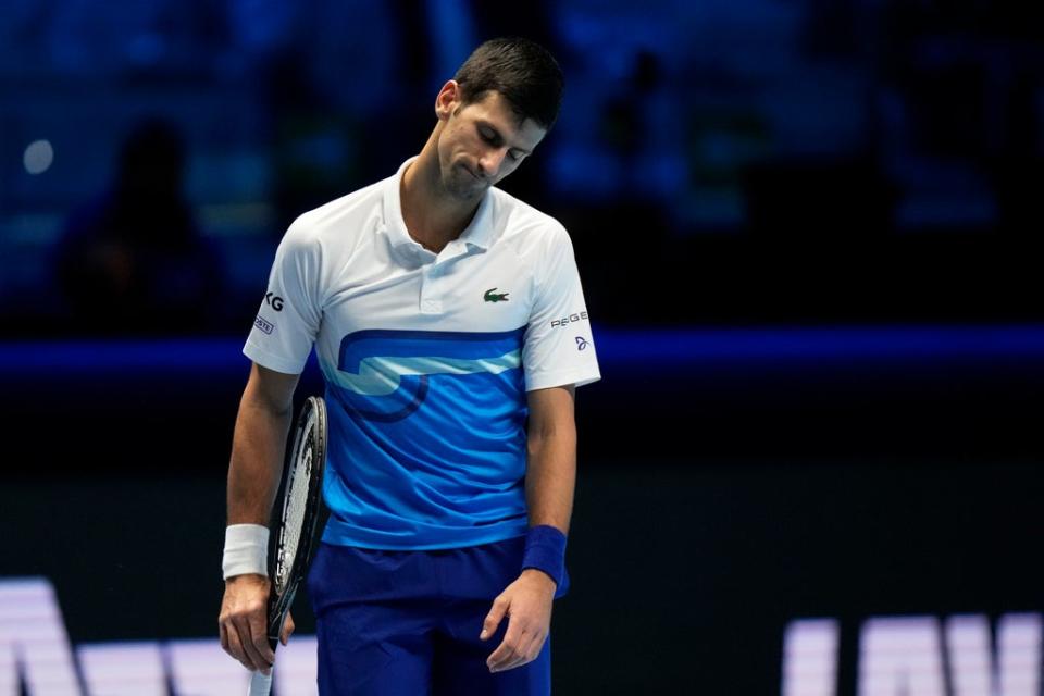 Novak Djokovic was upset by Alexander Zverev (Luca Bruno/AP) (AP)