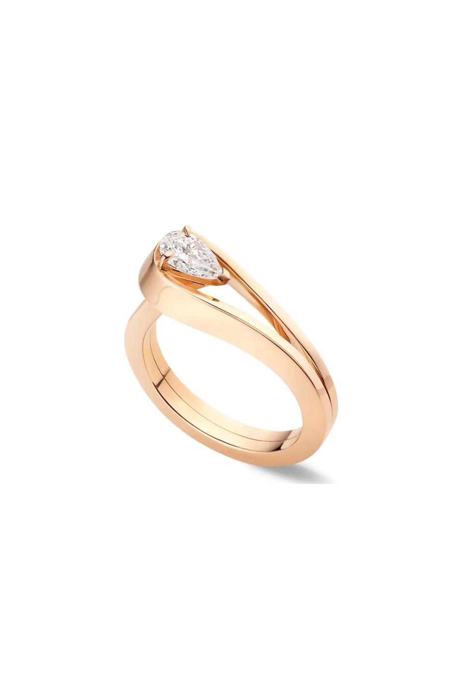 Serti Inversé 18K Rose Gold & Diamond Ring