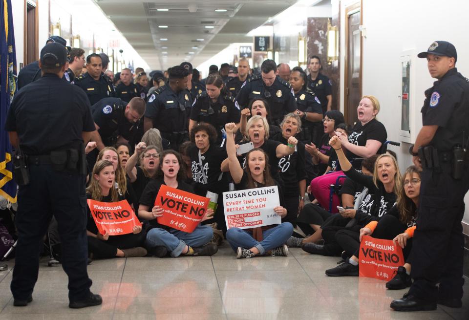 At 1:00 P.M. ET today, women across the country walked out of schools and offices to show support of sexual assault survivors and protest Brett Kavanaugh.