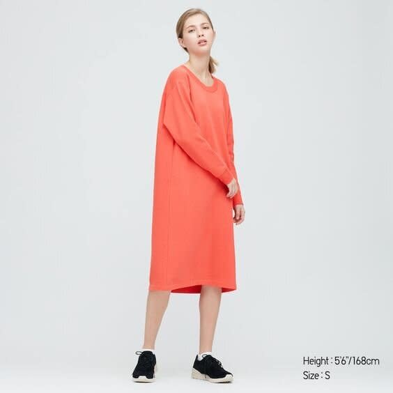 <a href="https://www.uniqlo.com/us/en/women-ultra-stretch-lounge-dress-426245COL11SMA006000.html" target="_blank" rel="noopener noreferrer"><strong>Get the lounge dress from Uniqlo, $24.90</strong></a>