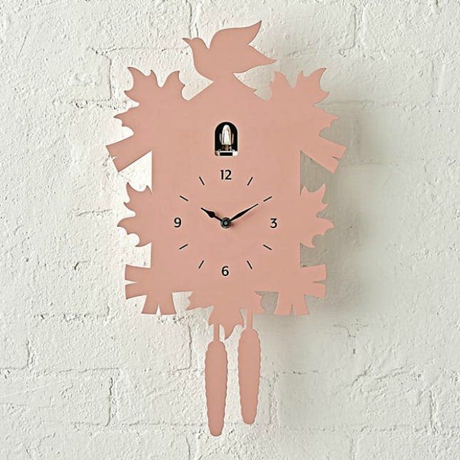 Crate and Barrel Modern Coral Cuckoo Clock