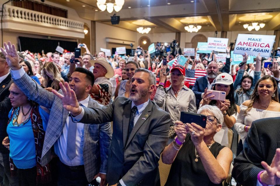 President Trump has defied health experts by packing supporters into indoor spaces