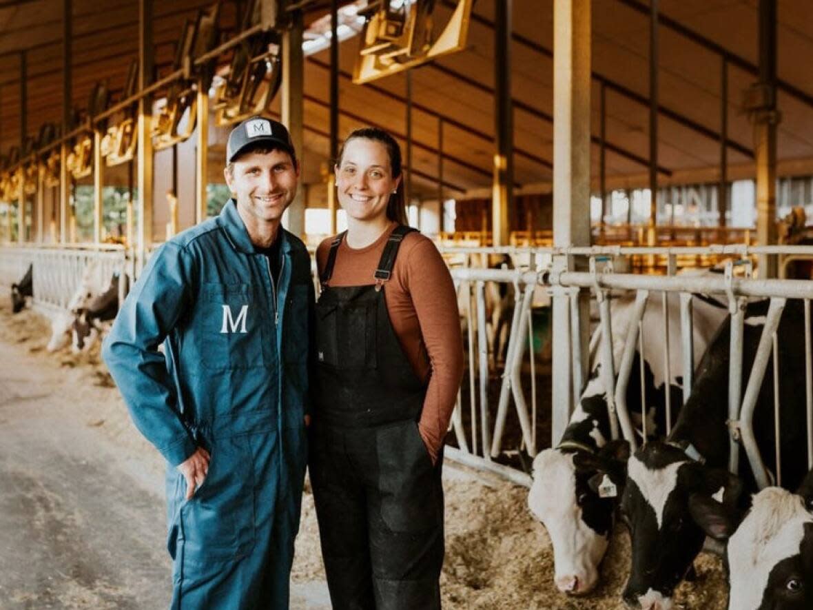 Ross Toebes, 31, and his wife and Nicole, 28, are moving their family of five from Hamilton to Prince Edward Island, where the costs to start farming are a fraction of what they are in Ontario. (Submitted by Ross Toebes - image credit)