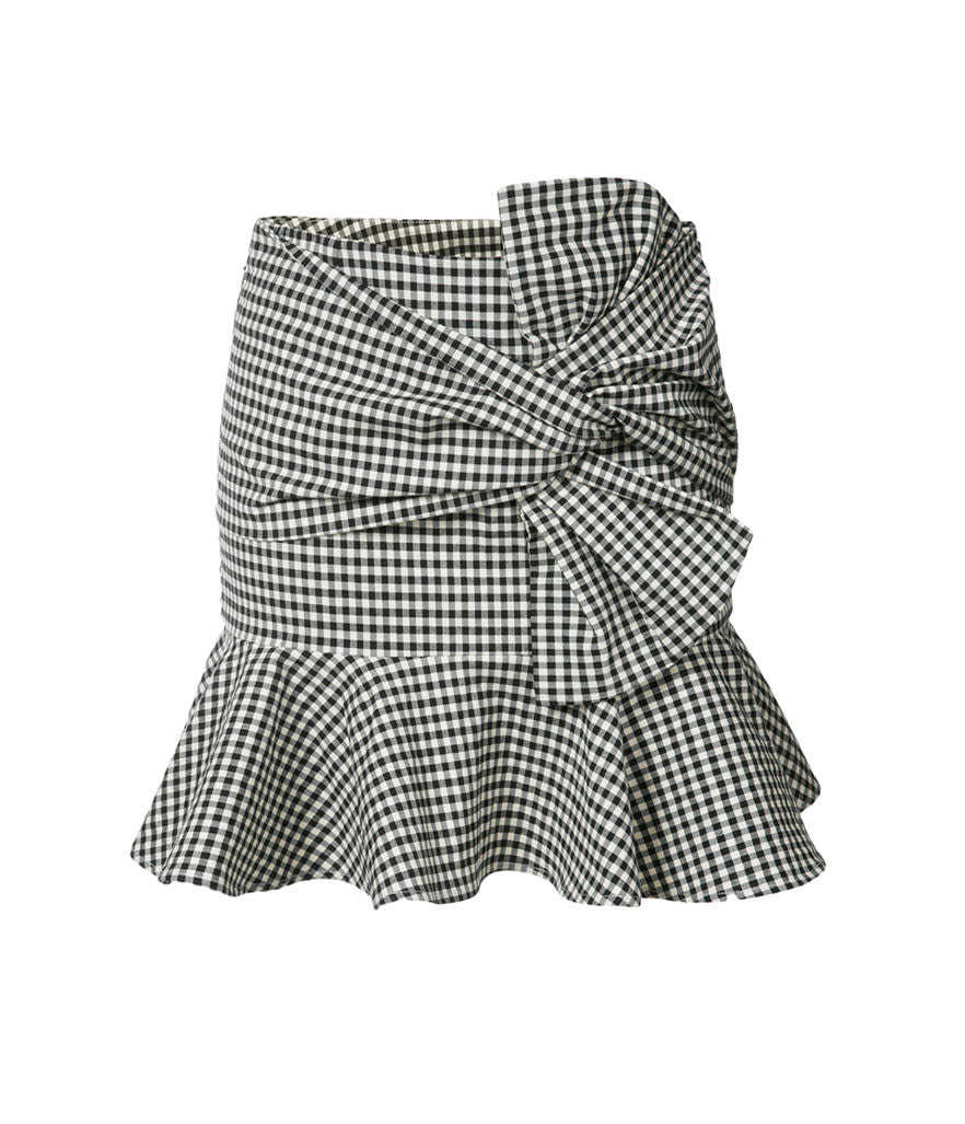 <p>Gingham ruffle mini-skirt, $395,<a rel="nofollow noopener" href="https://www.farfetch.com/shopping/women/veronica-beard-gingham-ruffle-miniskirt-item-12066905.aspx?fsb=1&storeid=9531&size=18&utm_source=polyvore.com&utm_medium=affiliate&utm_campaign=RNPUS_desktop" target="_blank" data-ylk="slk:farfetch.com;elm:context_link;itc:0;sec:content-canvas" class="link "> farfetch.com</a> </p>