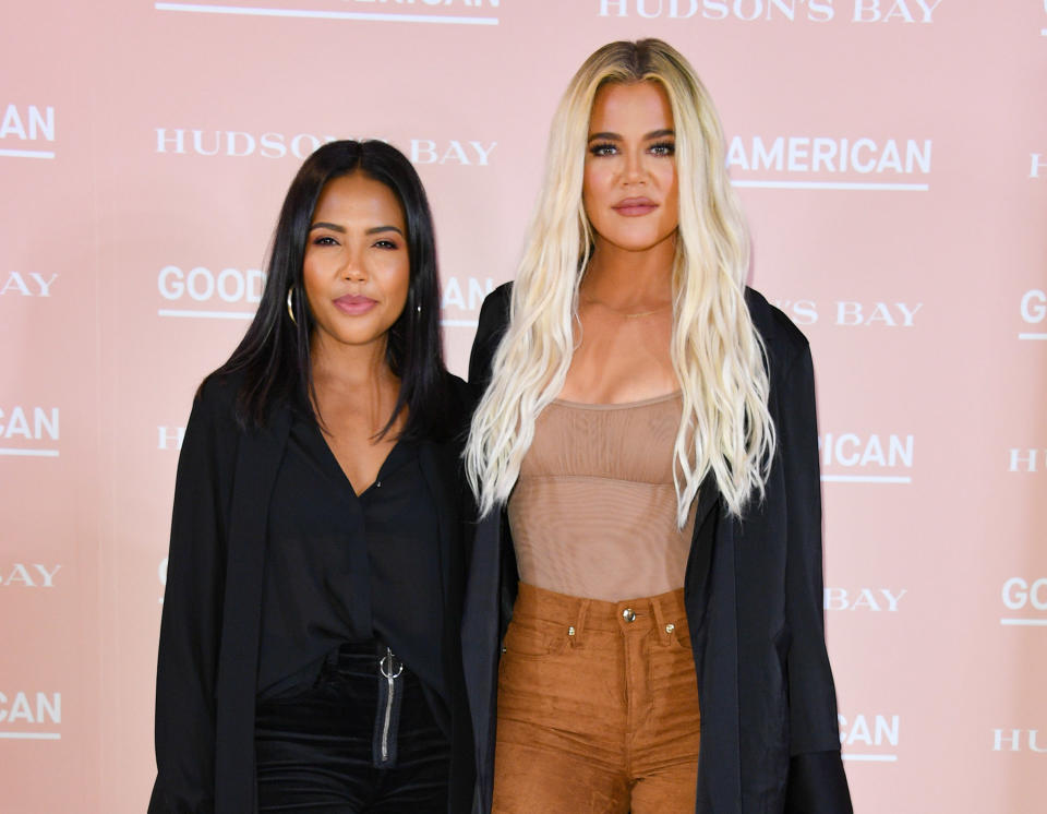 TORONTO, ONTARIO - SEPTEMBER 18:  Co-Founders Emma Grede and Khloe Kardashian attend Hudson's Bay's launch of Good American in Toronto on September 18, 2019  (Photo by George Pimentel/Getty Images)
