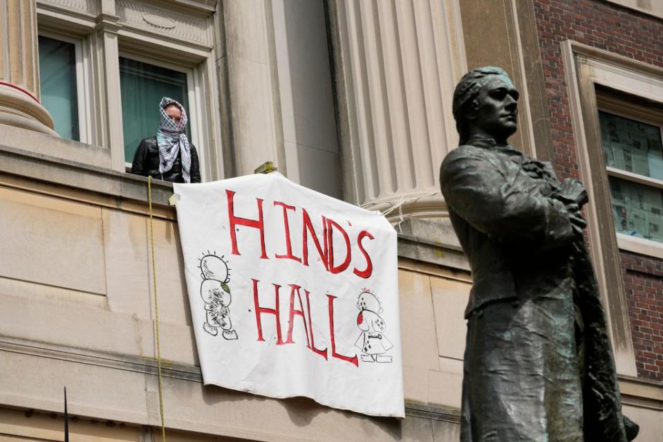 The group that took over Hamilton Hall are not students, but professional agitators, the NYPD said. Mary Altaffer/UPI/Shutterstock