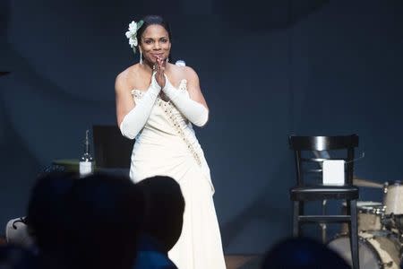 Audra McDonald performs as Billie Holiday in the production of "Lady Day at Emerson's Bar and Grill" at the Circle in the Square Theatre in New York in this March 24, 2014, file photo. REUTERS/Andrew Kelly/Files