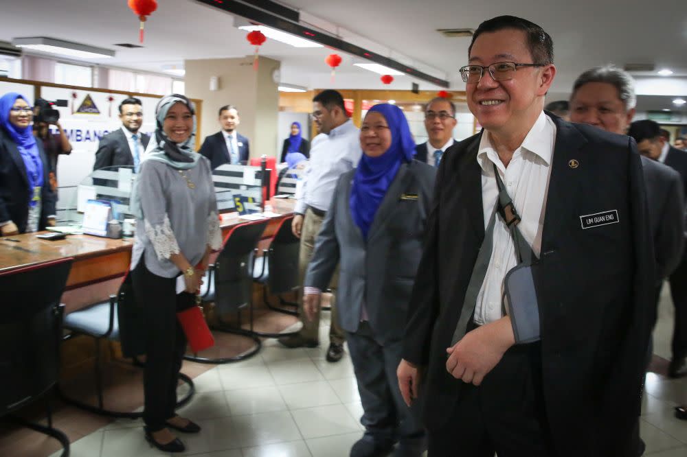 Finance Minister Lim Guan Eng is pictured at the Inland Revenue Board’s office in Kuala Lumpur January 8, 2020. — Picture by Yusot Mat Isa