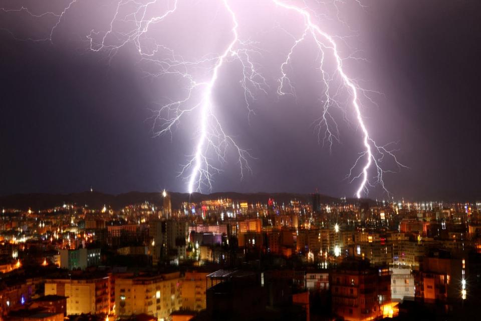 17 December 2022: Lightnings flash over Tirana, Albania (REUTERS)