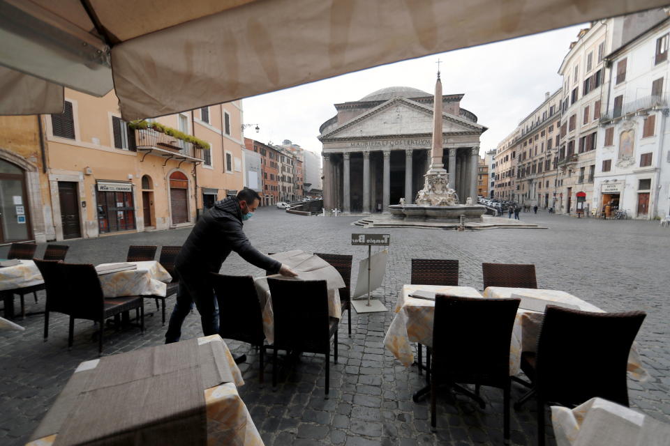 Italy has recently announced a plan to relax restrictions but still has a curfew in place. (Reuters)