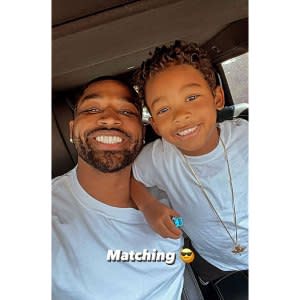 Tristan Thompson Son Prince Matching Shirt Instagram