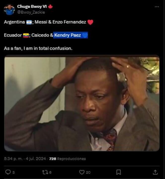 Los mejores memes de Argentina - Ecuador. Captura: X