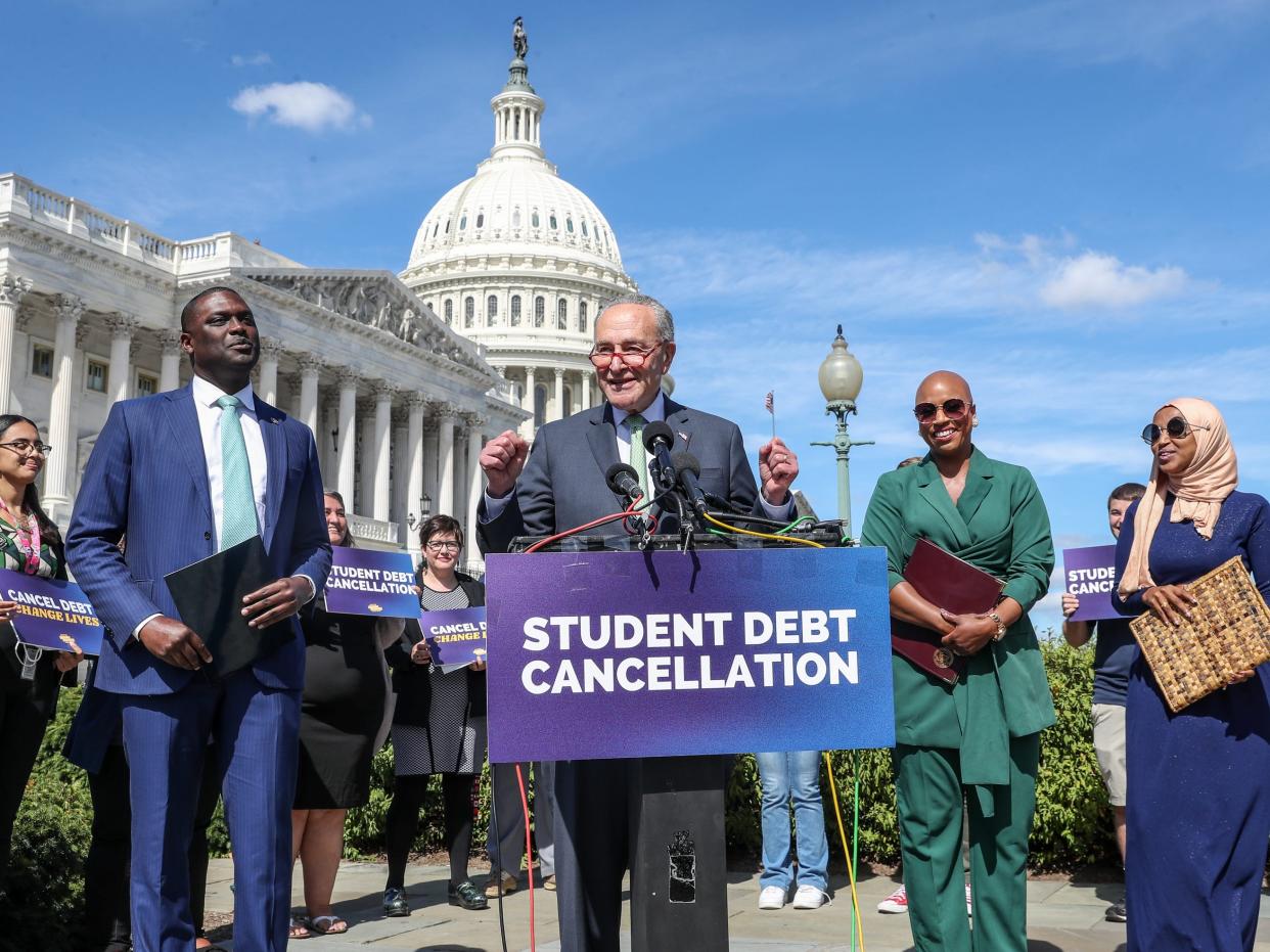 Sen. Schumer, Rep. Ayanna Pressley, Rep. Ilhan Omar, And Rep. Mondaire Jones