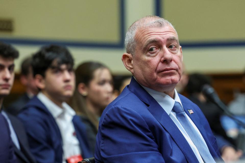 Lev Parnas testifies before the House Oversight and Accountability Committee hearing on Capitol Hill in Washington, on Wednesday March 20 2024 (REUTERS)