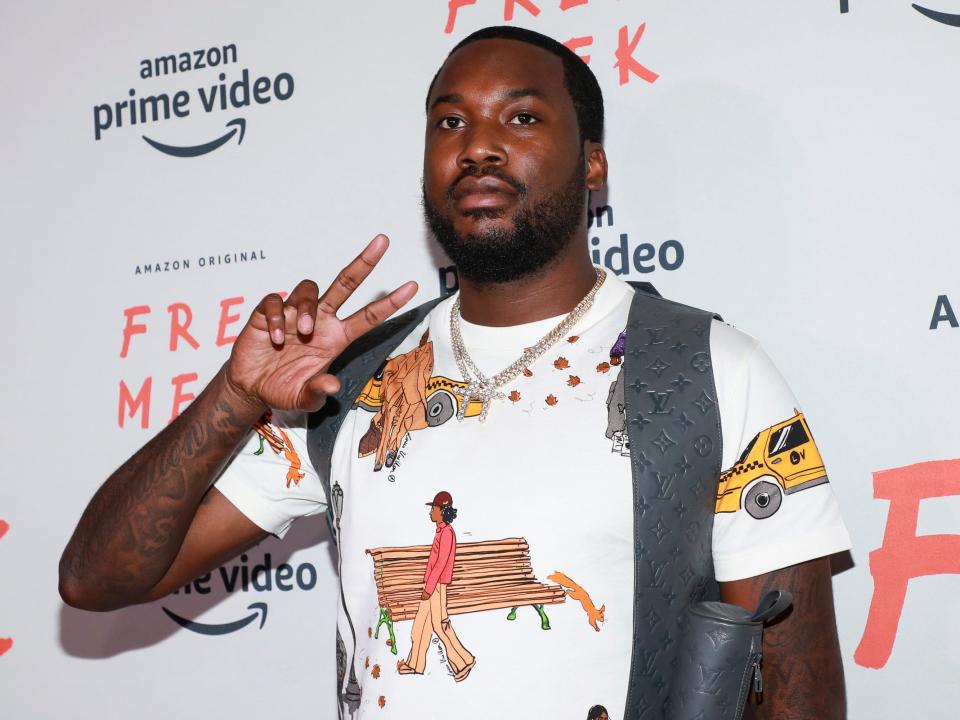 Meek Mill attends the world premiere of Amazon Prime Video's "Free Meek" limited documentary series at the Ziegfeld Ballroom on Thursday, Aug. 1, 2019, in New York. (Photo by Jason Mendez/Invision/AP)