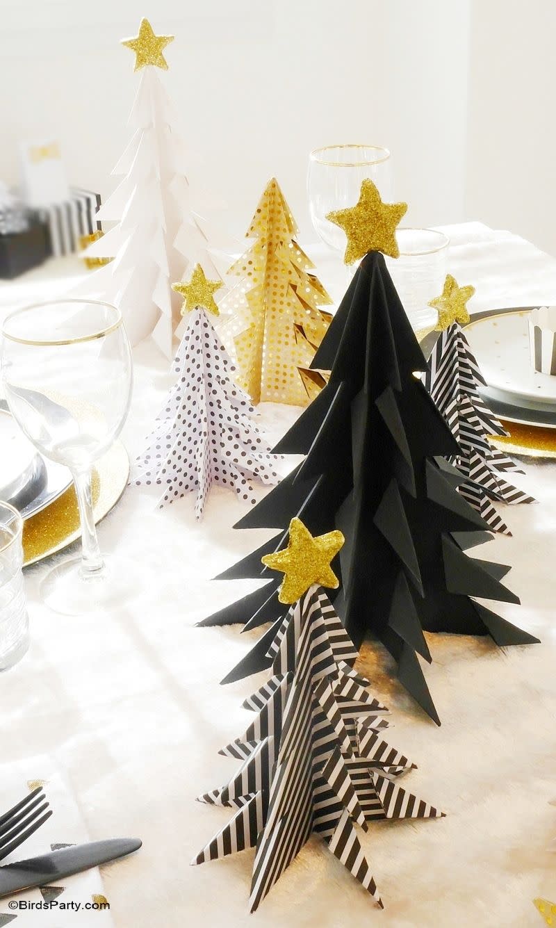 6) DIY Origami Paper Christmas Trees