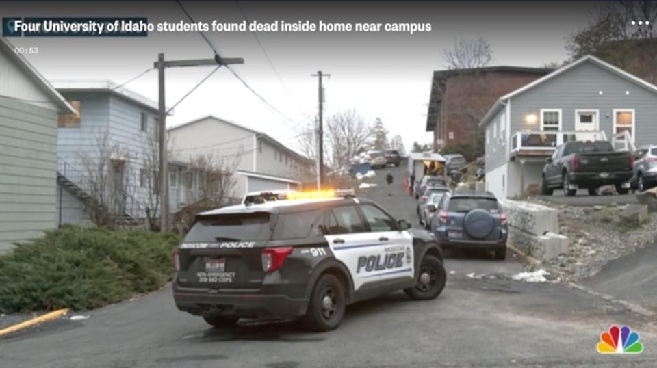 Home where four University of Idaho students were found dead on Sunday (NBC)