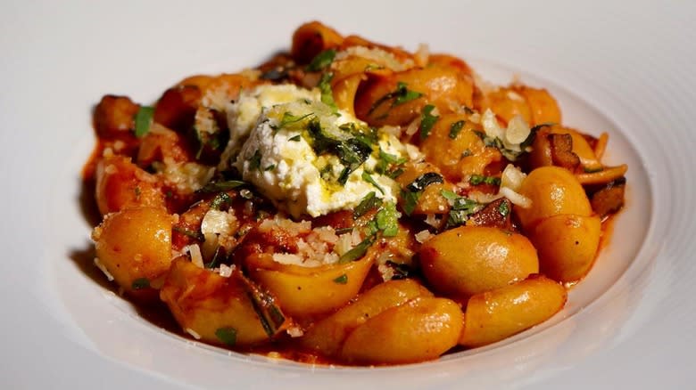 orecchiette with eggplant bolognese