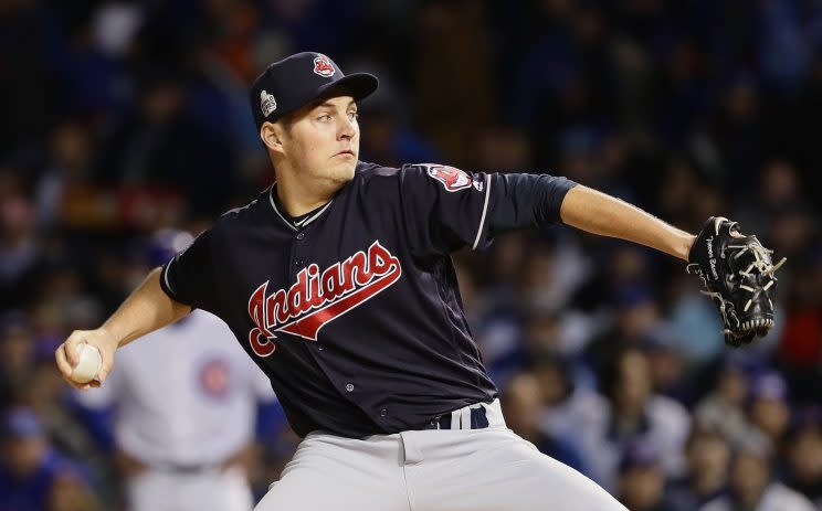 Trevor Bauer and the Indians reached an agreement on his 2017 salary. (Getty Images/Jonathan Daniel)