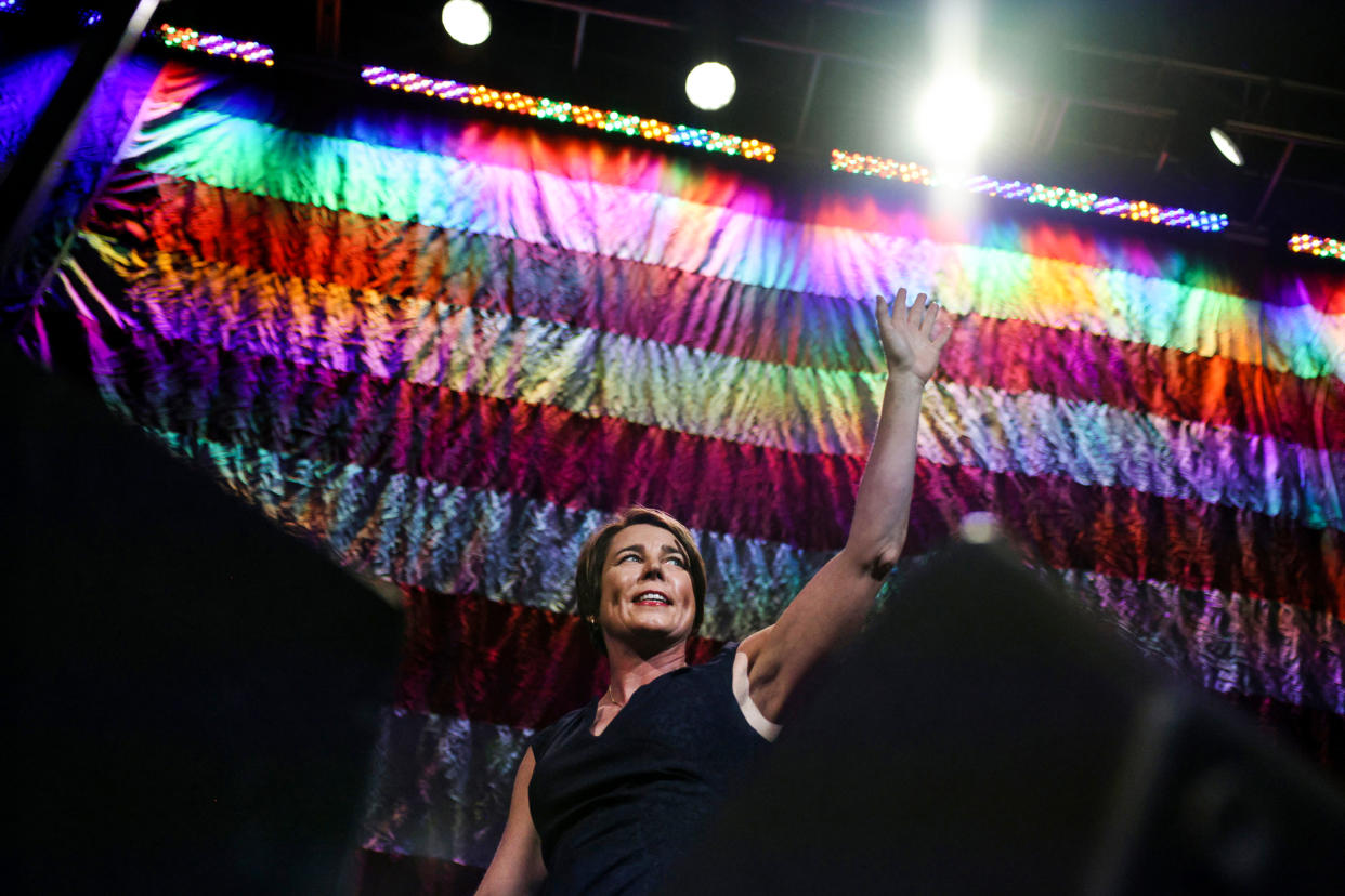 Massachusetts gubernatorial candidate Maura Healey at the State Democratic Party convention in Worcester on June 4, 2022. (Craig F. Walker / Boston Globe via Getty Images file)