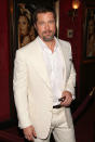 <a href="http://movies.yahoo.com/movie/contributor/1800018965" data-ylk="slk:Brad Pitt;elm:context_link;itc:0;sec:content-canvas" class="link ">Brad Pitt</a> at the New York premiere of <a href="http://movies.yahoo.com/movie/1809937231/info" data-ylk="slk:The Time Traveler's Wife;elm:context_link;itc:0;sec:content-canvas" class="link ">The Time Traveler's Wife</a> - 08/12/2009