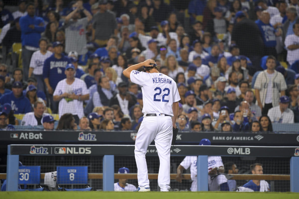 FOX Sports: MLB on X: Enjoy this clean jersey swap on Clayton Kershaw in a  Dodgers uniform 🤌🎨  / X