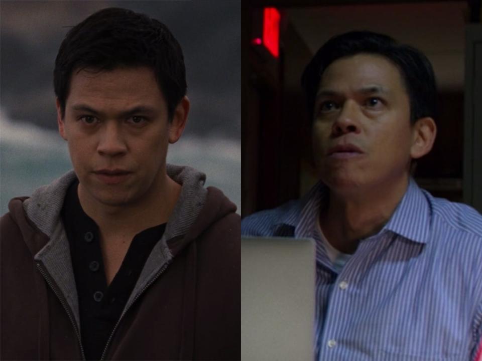 On the left: Chaske Spencer as Sam in "Breaking Dawn: Part 1." On the right: Spencer as Jace Montero on season three of "Jessica Jones."