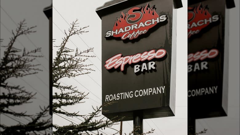 Shadrachs coffee shop sign