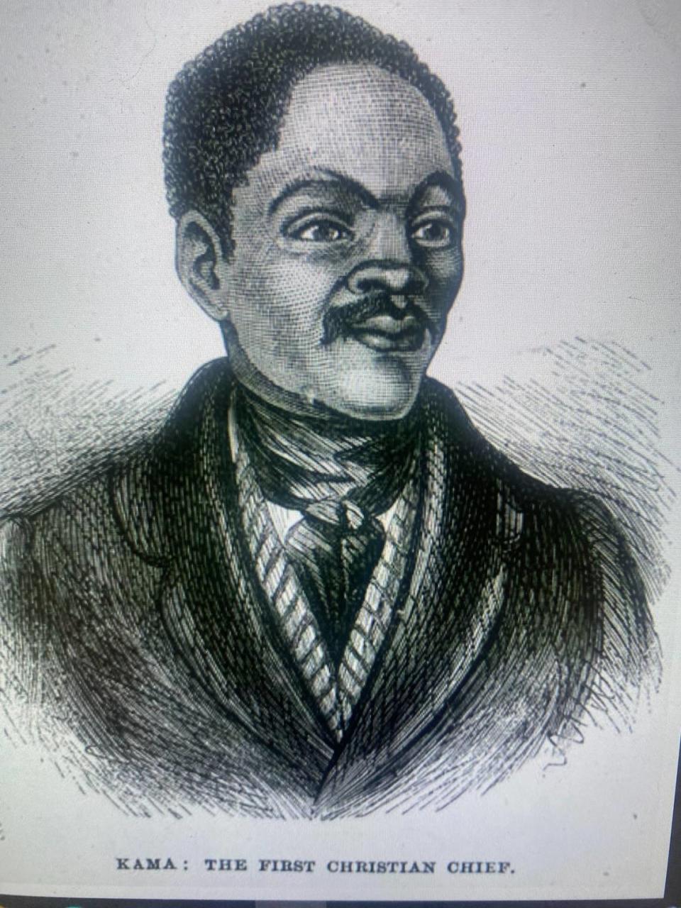William Kama, chief of a branch of the Xhosa people in South Africa, who was the first to accept Christianity when approached by Methodist missionaries.