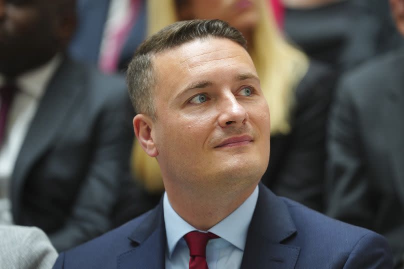 Wes Streeting, UK's Shadow Secretary of State for Health and Social Care at the launch of The Labour party's 2024 general election manifesto, Thursday, June 13, 2024.