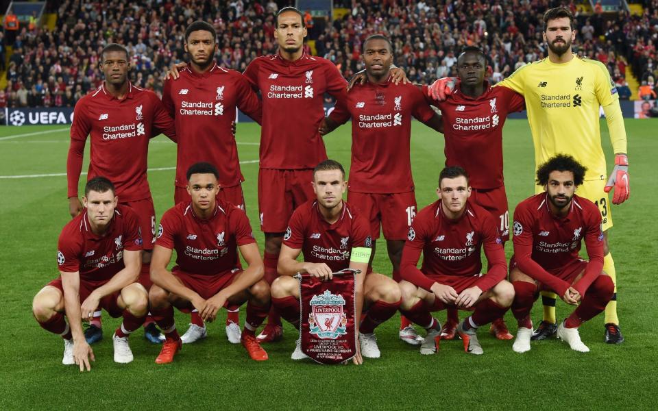 The Liverpool starting XI lines up ahead of their Champions League group game with PSG - Liverpool FC