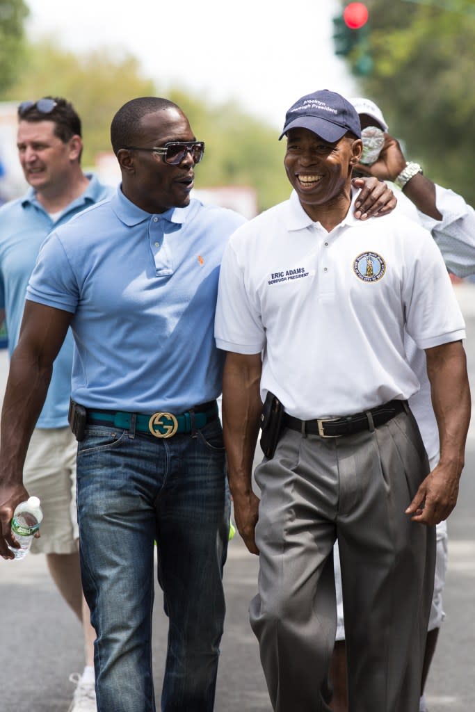 “Bling Bishop” Lamor Whitehead has long-term ties to Adams, marching at his side, while sporting a Gucci belt, in the 2016 West Indian Day Parade when the mayor was Brooklyn borough president. Stefan Jeremiah