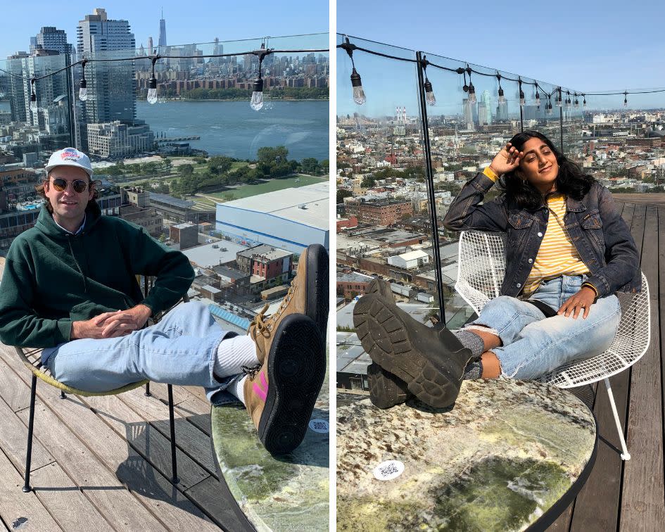 John Reynolds and Sunita Mani, photographed by each other, at Westlight in Brooklyn. (Photo: John Reynolds/Sunita Mani)