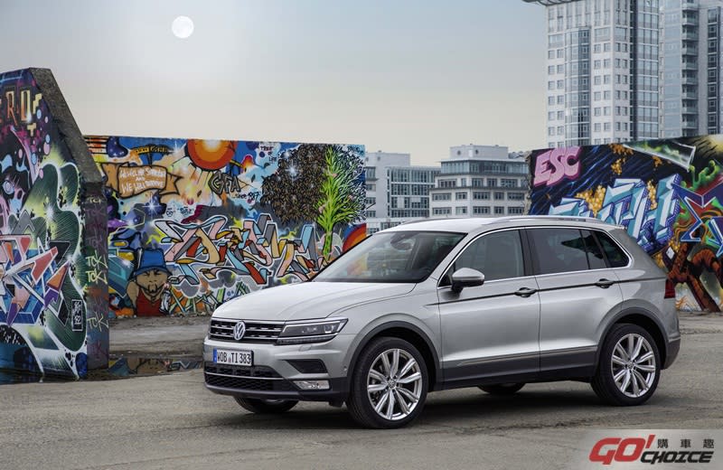 現購Tiguan、Tiguan Allspace指定車型，即享首年月付9,999元含第5年保固等多元購車優惠。