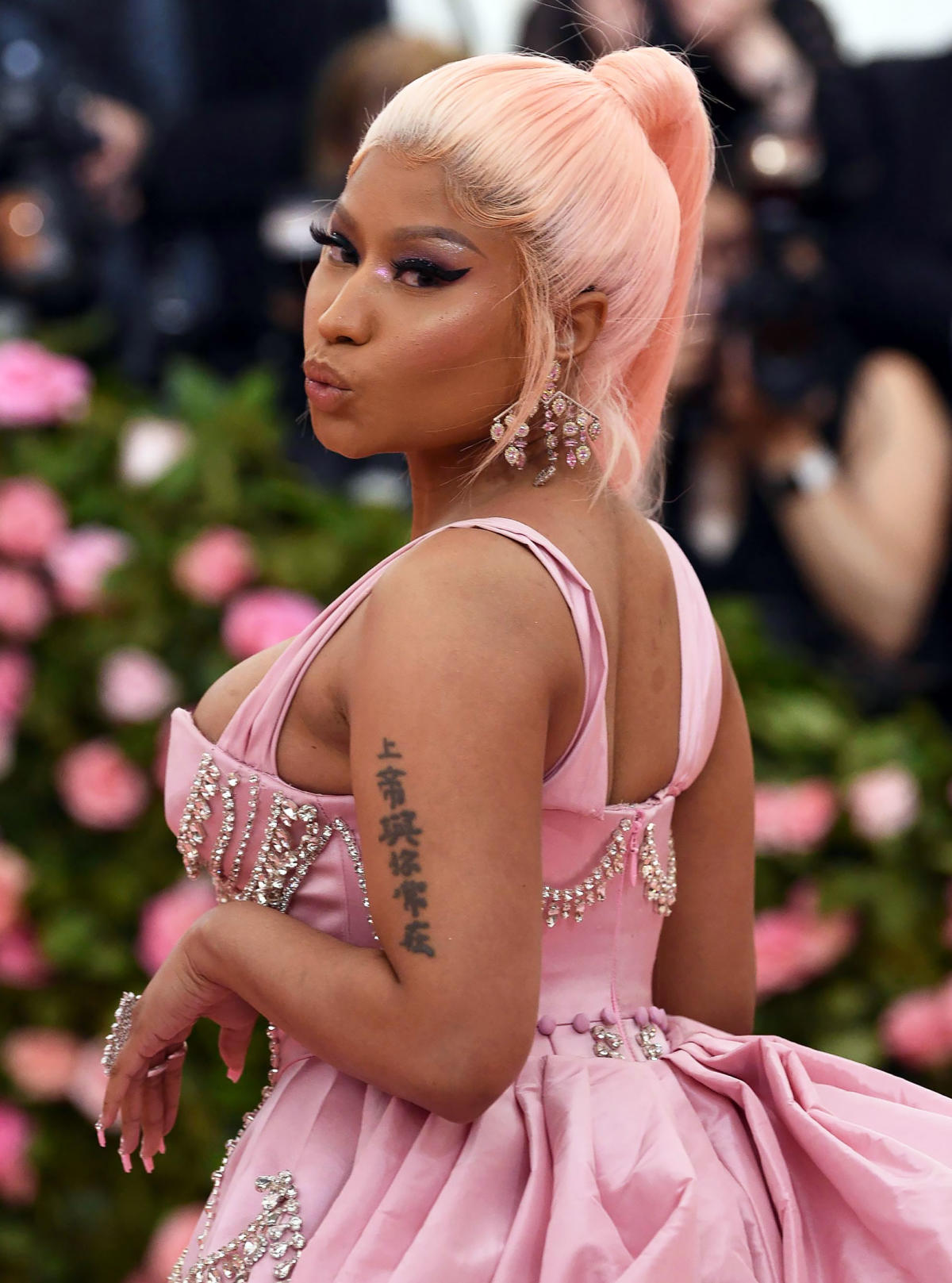 Nicki Minaj Wore Pink Crocs and Not Much Else