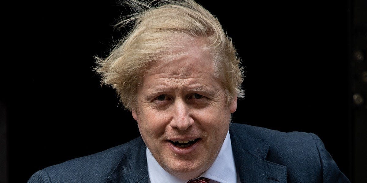 British Prime Minister Boris Johnson leaves 10 Downing Street to make a statement on Coronavirus to MPs at Houses of Parliament on May 11, 2020 in London, United Kingdom