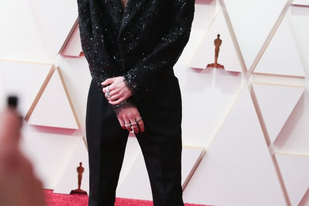 Timothée Chalamet Goes Shirtless in Louis Vuitton for 2022 Oscars