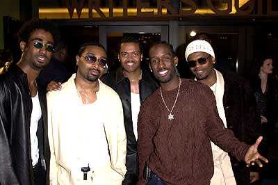 Az Yet with Shawn Stockman and Carl Thomas at the Hollywood premiere of Fox Searchlight's Kingdom Come