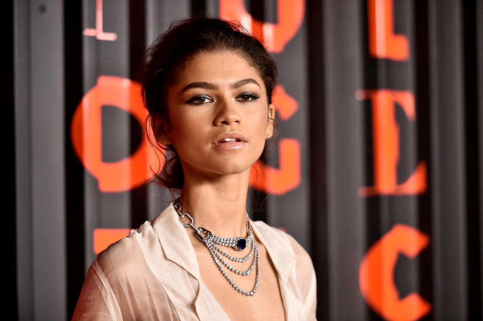 BROOKLYN, NEW YORK - FEBRUARY 06: Zendaya attends the Bvlgari B.zero1 Rock collection event at Duggal Greenhouse on February 06, 2020 in Brooklyn, New York. (Photo by Steven Ferdman/Getty Images)