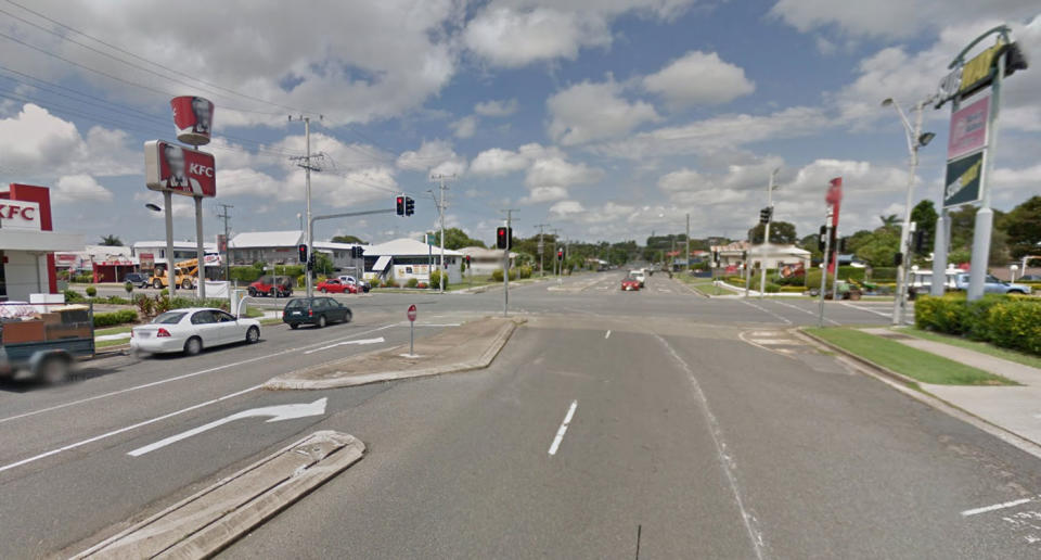 Archer Street in Rockhampton from a Google streetview. A 76-year-old man was struck by a car nearby and died on Saturday.