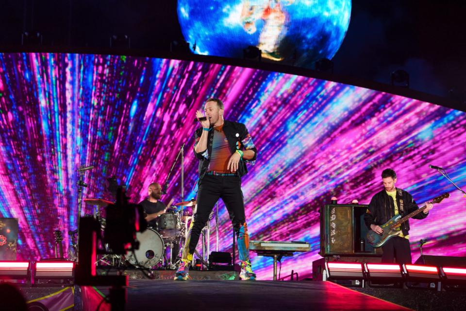 Coldplay stops in Arizona on their Music of the Spheres World Tour, performing at State Farm Stadium on May 12 in Glendale, Arizona.