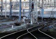 A train arrives at the French state-owned railway company SNCF station in Bordeaux, France, March 13, 2018. REUTERS/Regis Duvignau