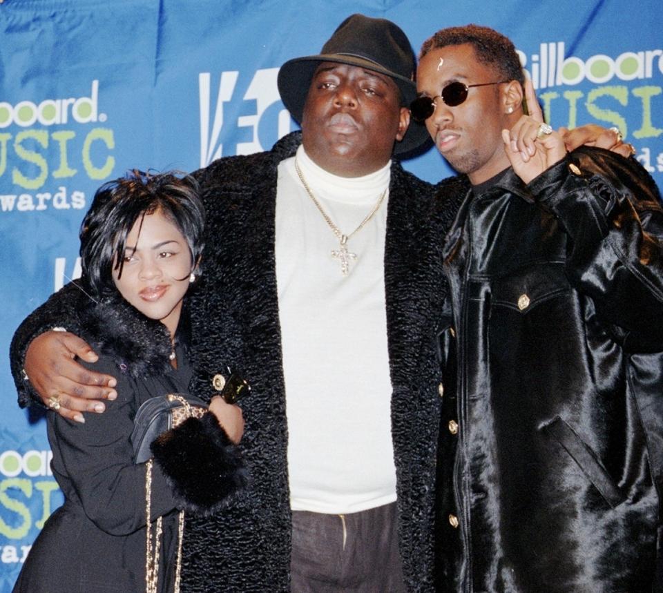 Kim, Biggie, and Puffy in 1995. Photo by The LIFE Picture Collection via Getty Images.